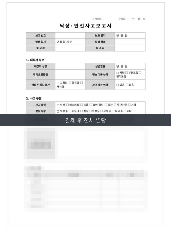 낙상안전사고보고서 미리보기