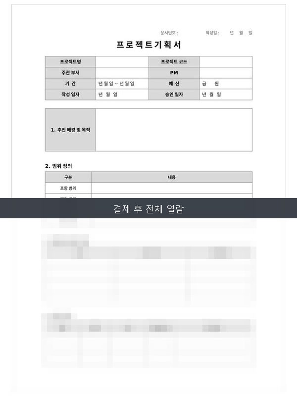 프로젝트 기획서 미리보기