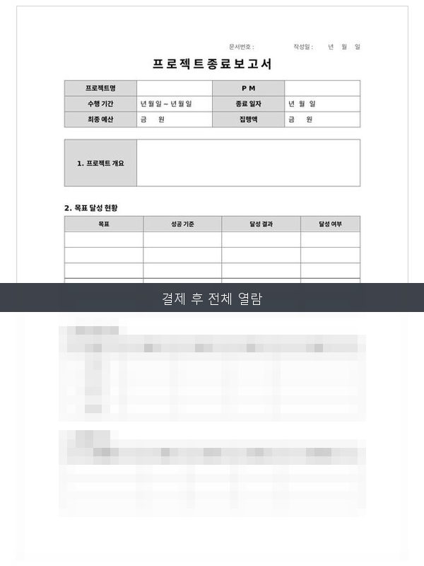 프로젝트 종료 보고서 미리보기