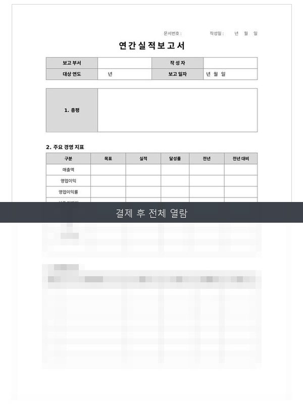 연간 실적 보고서 미리보기