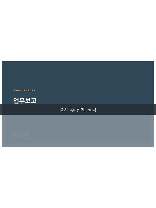 월간 주간 업무보고 템플릿 미리보기