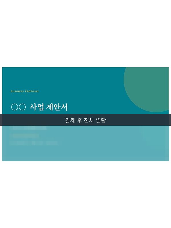 제안서 템플릿 미리보기