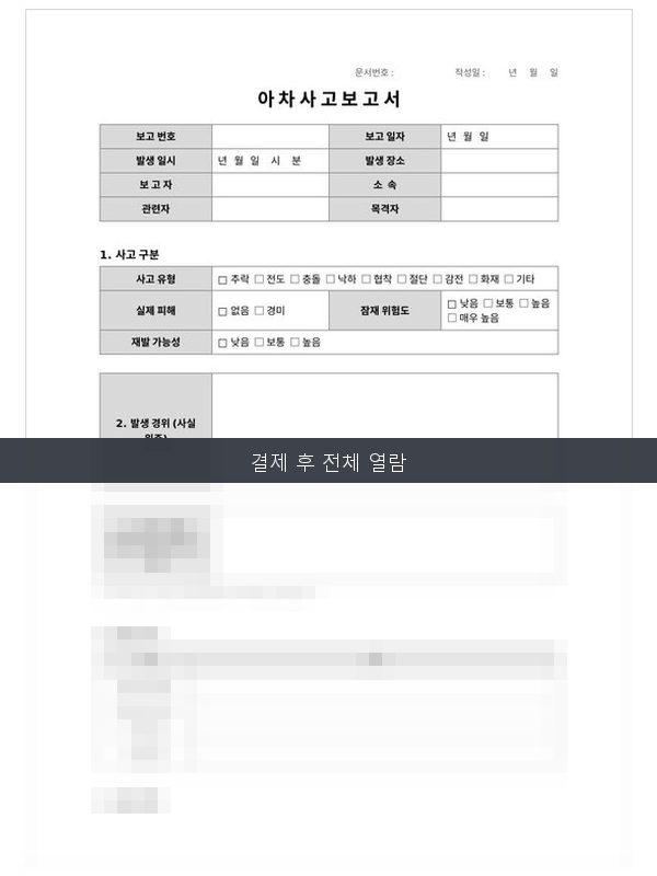 아차사고 보고서 미리보기