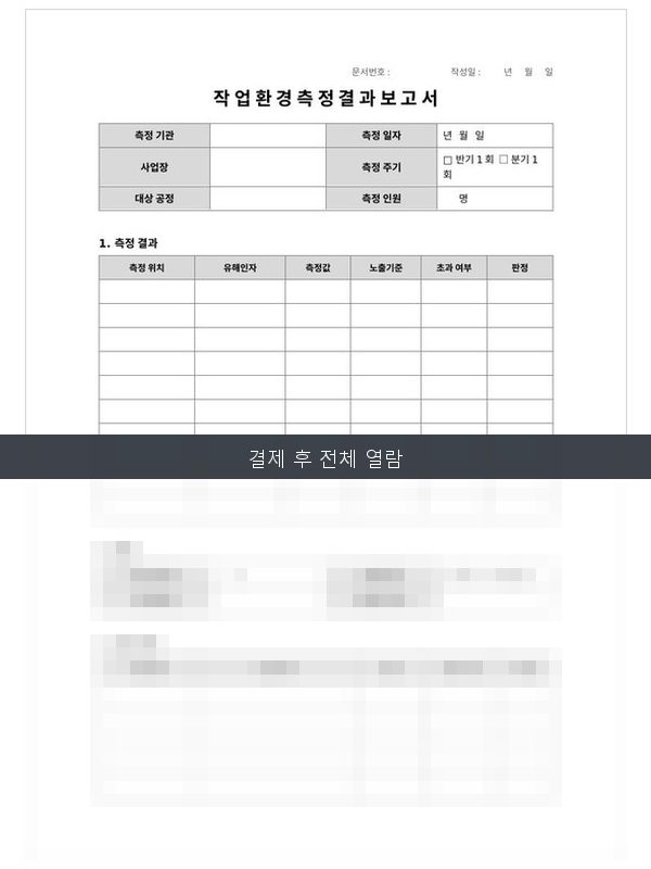 작업환경측정결과보고서 미리보기