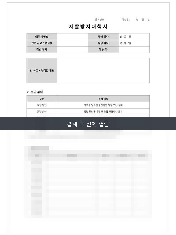 재발방지 대책서 미리보기