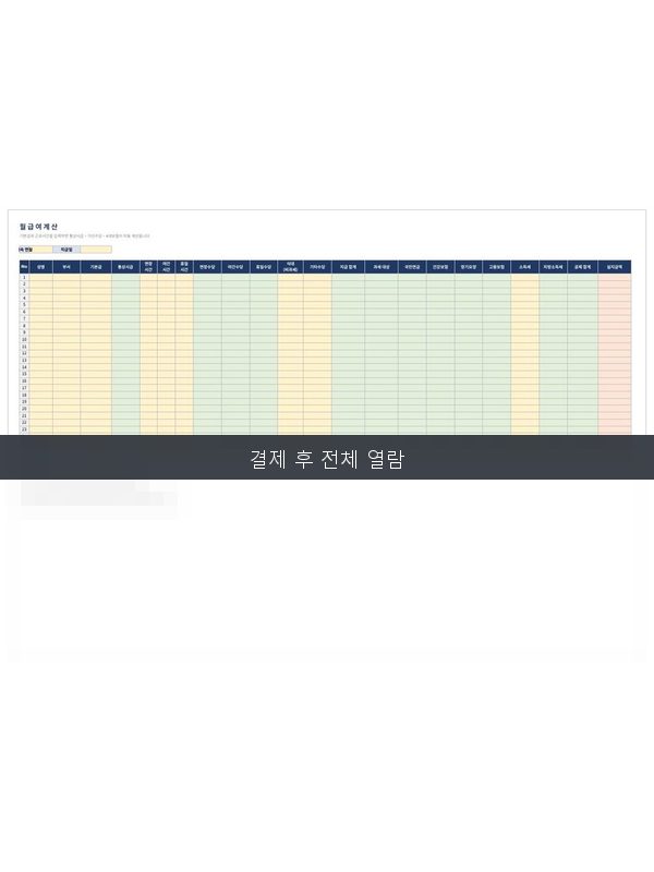급여관리 프로그램 미리보기