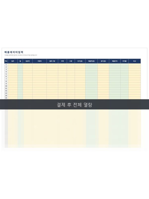 매출·실적 분석 대시보드 미리보기