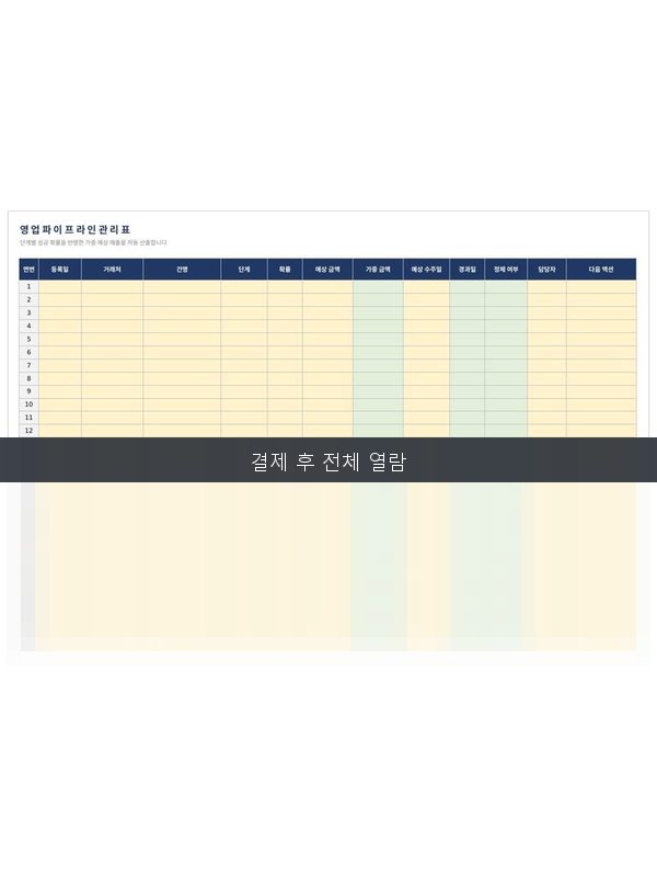 영업 파이프라인 관리표 미리보기