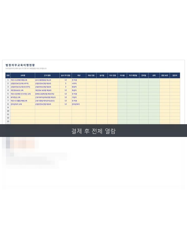 법정의무교육 이행현황 미리보기