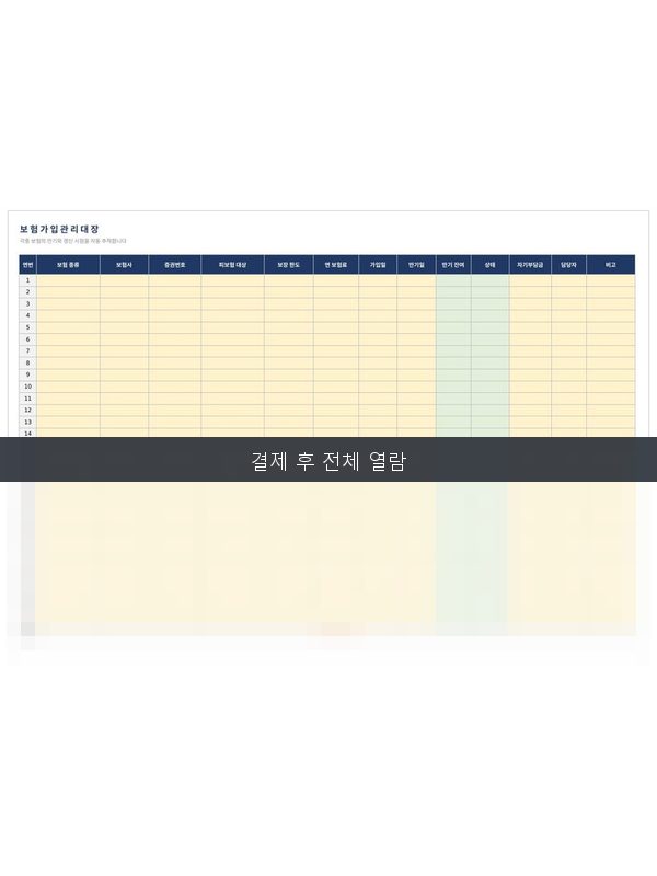 보험 가입 관리대장 미리보기